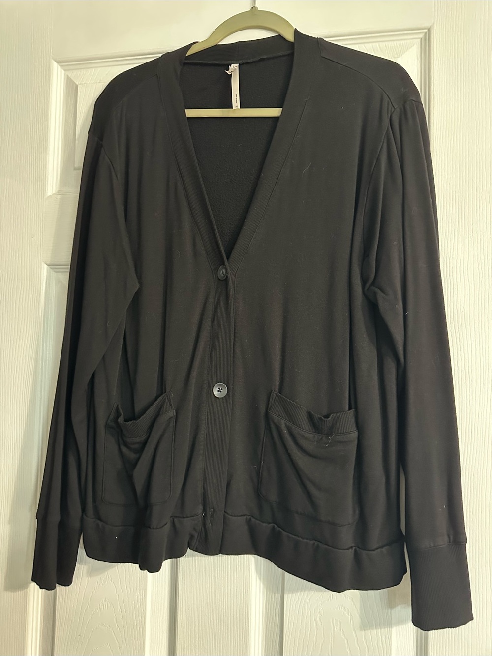Soma Black Button-Front Cardigan